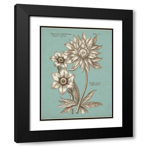 Chambray Chintz I Black Modern Wood Framed Art Print with Double Matting by Vision Studio