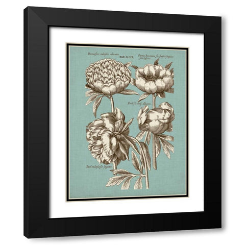 Chambray Chintz II Black Modern Wood Framed Art Print with Double Matting by Vision Studio