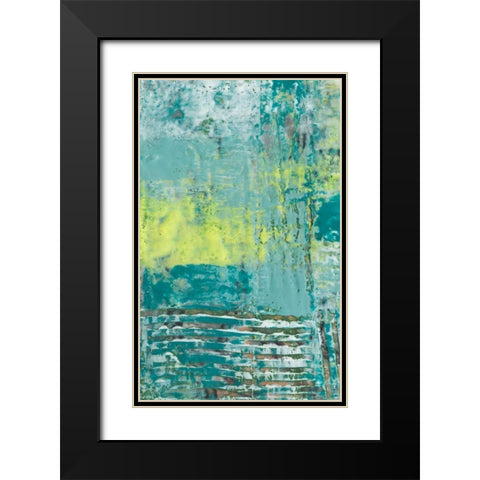 Linear Texture I Black Modern Wood Framed Art Print with Double Matting by Goldberger, Jennifer