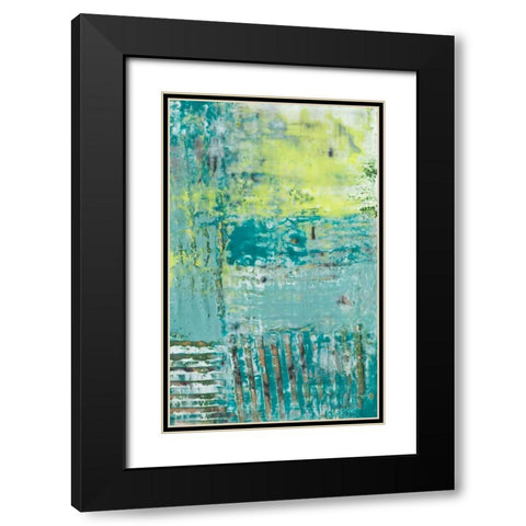 Linear Texture II Black Modern Wood Framed Art Print with Double Matting by Goldberger, Jennifer