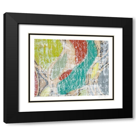 Undulating Color II Black Modern Wood Framed Art Print with Double Matting by Goldberger, Jennifer