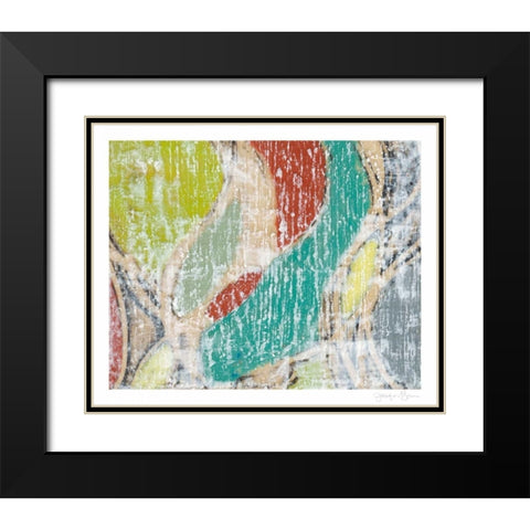 Undulating Color II Black Modern Wood Framed Art Print with Double Matting by Goldberger, Jennifer