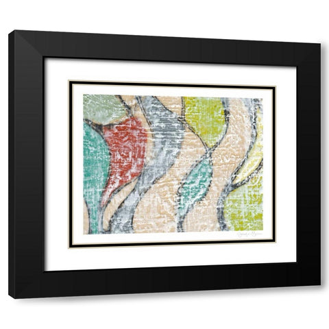 Undulating Color III Black Modern Wood Framed Art Print with Double Matting by Goldberger, Jennifer