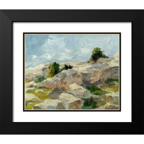 Impasto Mountainside I Black Modern Wood Framed Art Print with Double Matting by Harper, Ethan