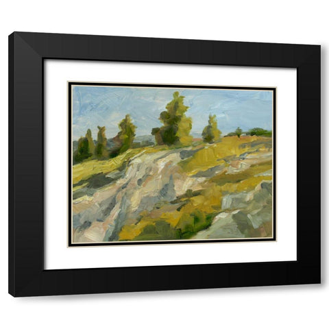 Impasto Mountainside II Black Modern Wood Framed Art Print with Double Matting by Harper, Ethan