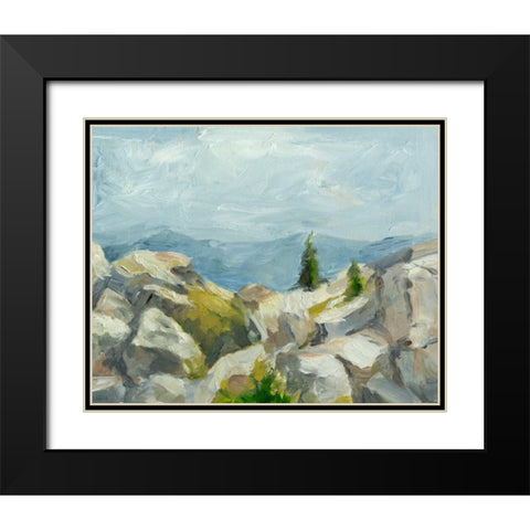 Impasto Mountainside III Black Modern Wood Framed Art Print with Double Matting by Harper, Ethan