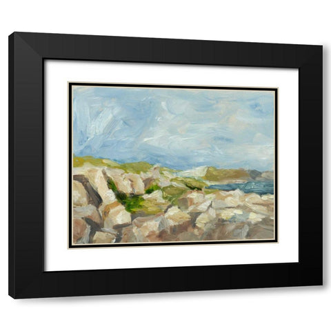 Impasto Mountainside IV Black Modern Wood Framed Art Print with Double Matting by Harper, Ethan