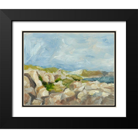 Impasto Mountainside IV Black Modern Wood Framed Art Print with Double Matting by Harper, Ethan