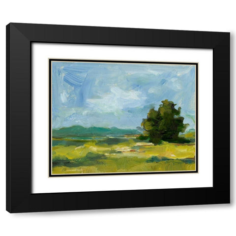 Field Color Study II Black Modern Wood Framed Art Print with Double Matting by Harper, Ethan