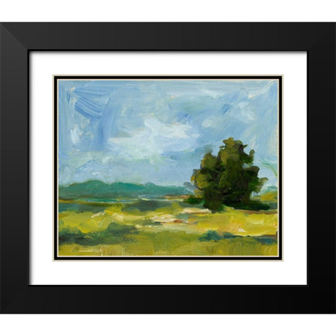 Field Color Study II Black Modern Wood Framed Art Print with Double Matting by Harper, Ethan