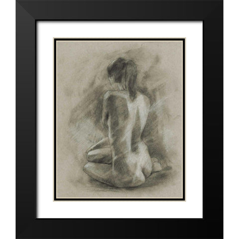 Charcoal Figure Study II Black Modern Wood Framed Art Print with Double Matting by Harper, Ethan