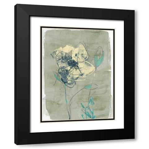 Floral Vignette IV Black Modern Wood Framed Art Print with Double Matting by Goldberger, Jennifer