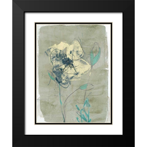 Floral Vignette IV Black Modern Wood Framed Art Print with Double Matting by Goldberger, Jennifer