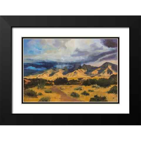 Desert Mountain Light Black Modern Wood Framed Art Print with Double Matting by DAgostino, Judith