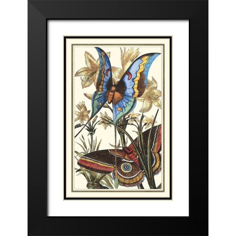 Butterfly I Black Modern Wood Framed Art Print with Double Matting by Vision Studio