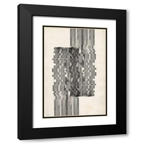 Stagger Start I Black Modern Wood Framed Art Print with Double Matting by Goldberger, Jennifer