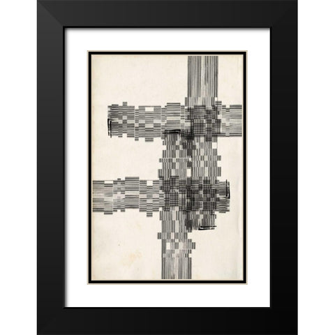 Stagger Start II Black Modern Wood Framed Art Print with Double Matting by Goldberger, Jennifer