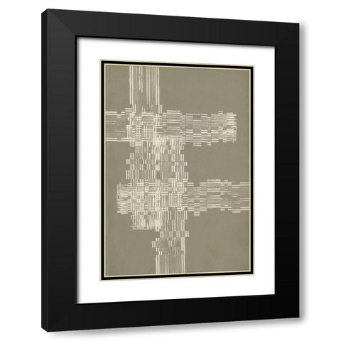 Stagger Start III Black Modern Wood Framed Art Print with Double Matting by Goldberger, Jennifer