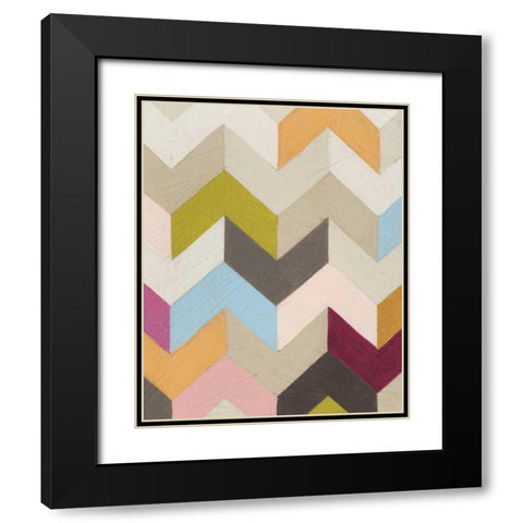 Confetti I Black Modern Wood Framed Art Print with Double Matting by Vess, June Erica