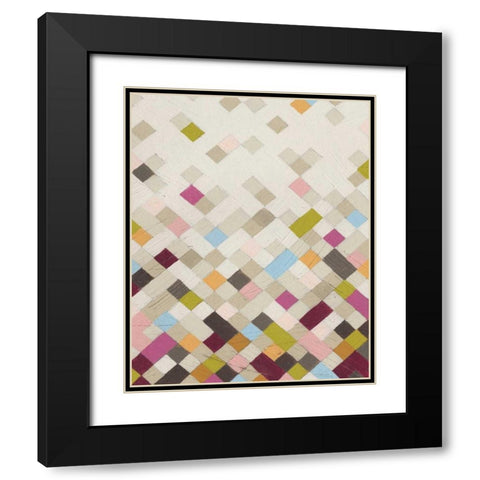 Confetti VI Black Modern Wood Framed Art Print with Double Matting by Vess, June Erica