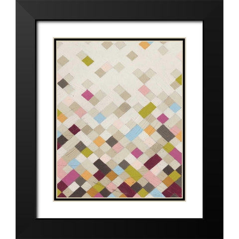 Confetti VI Black Modern Wood Framed Art Print with Double Matting by Vess, June Erica