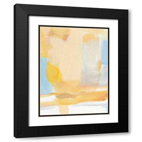 Golden Kiss Black Modern Wood Framed Art Print with Double Matting by Long, Christina