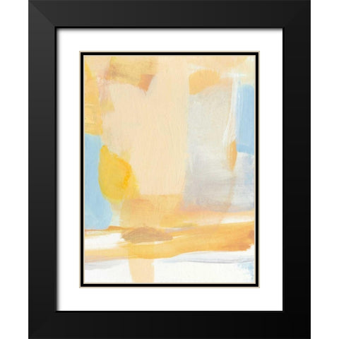Golden Kiss Black Modern Wood Framed Art Print with Double Matting by Long, Christina