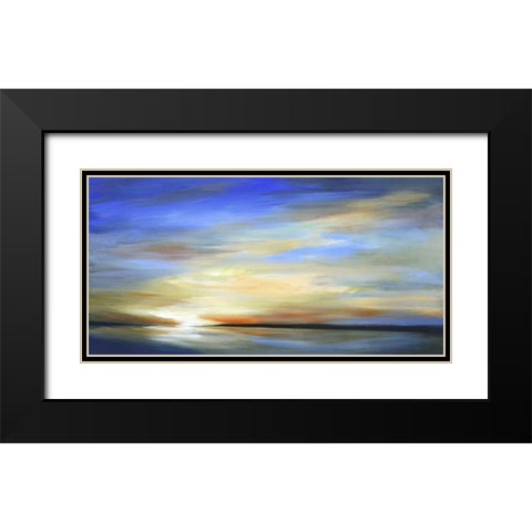 April Sky II Black Modern Wood Framed Art Print with Double Matting by Finch, Sheila