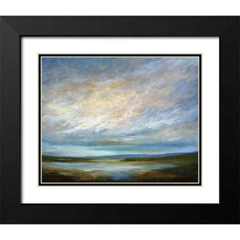 Coastal Clouds VI Black Modern Wood Framed Art Print with Double Matting by Sheila Finch