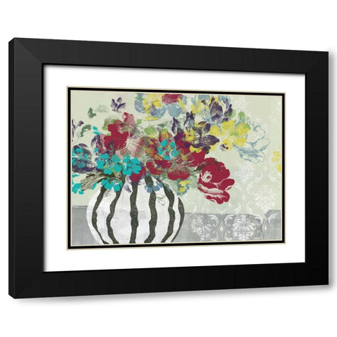 Spray of Flowers I Black Modern Wood Framed Art Print with Double Matting by Goldberger, Jennifer