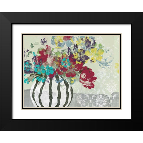 Spray of Flowers I Black Modern Wood Framed Art Print with Double Matting by Goldberger, Jennifer