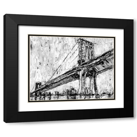 Iconic Suspension Bridge I Black Modern Wood Framed Art Print with Double Matting by Harper, Ethan