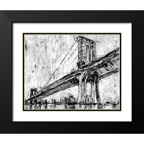 Iconic Suspension Bridge I Black Modern Wood Framed Art Print with Double Matting by Harper, Ethan