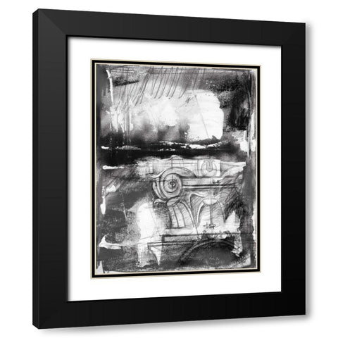 Interference II Black Modern Wood Framed Art Print with Double Matting by Harper, Ethan