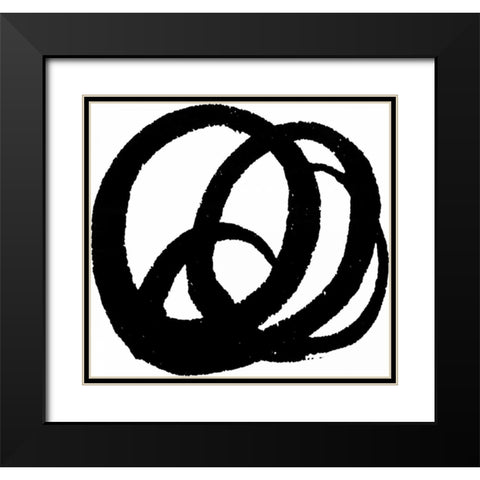 Kinetic III Black Modern Wood Framed Art Print with Double Matting by Harper, Ethan