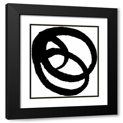 Kinetic IV Black Modern Wood Framed Art Print with Double Matting by Harper, Ethan