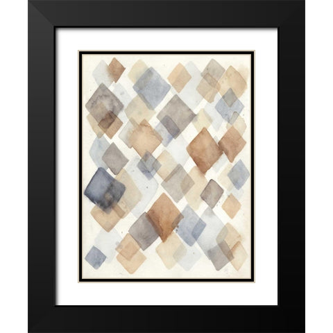 Parallel I Black Modern Wood Framed Art Print with Double Matting by Meagher, Megan