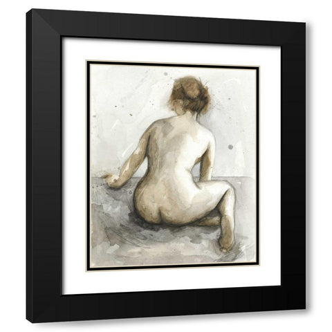 Figure in Watercolor I Black Modern Wood Framed Art Print with Double Matting by Meagher, Megan