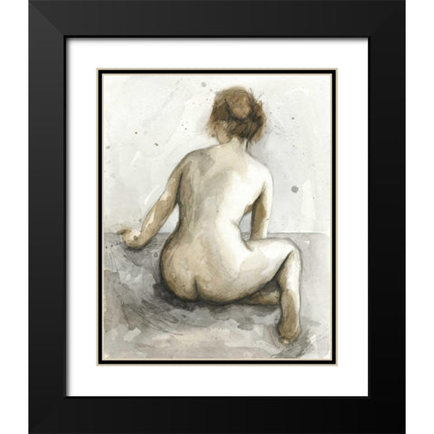 Figure in Watercolor I Black Modern Wood Framed Art Print with Double Matting by Meagher, Megan
