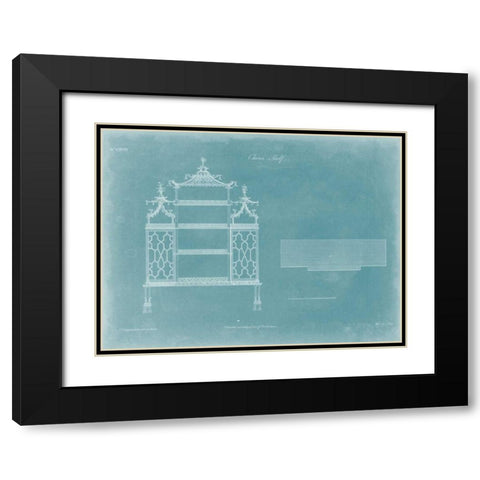 China Shelf Black Modern Wood Framed Art Print with Double Matting by Chippendale, Thomas
