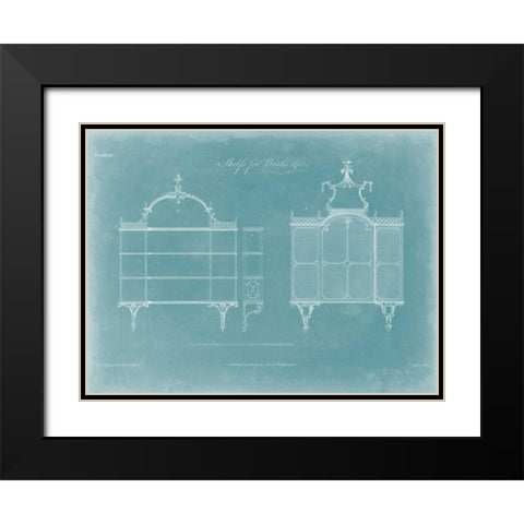 Shelves for Books Black Modern Wood Framed Art Print with Double Matting by Chippendale, Thomas