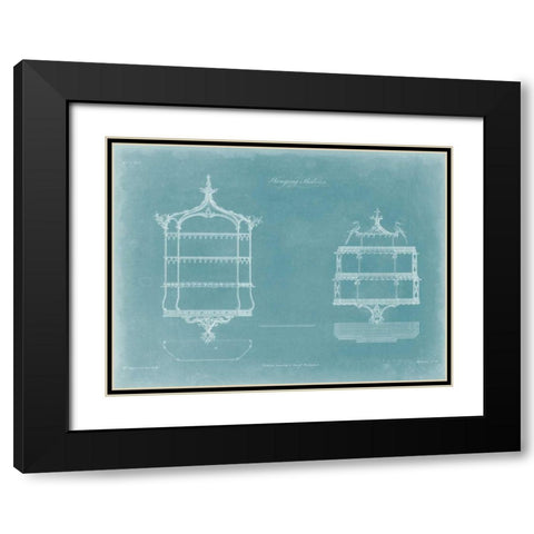Hanging Shelves II Black Modern Wood Framed Art Print with Double Matting by Chippendale, Thomas