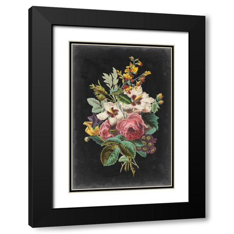 Rose Bouquet I Black Modern Wood Framed Art Print with Double Matting by Vision Studio