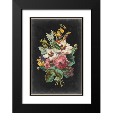 Rose Bouquet I Black Modern Wood Framed Art Print with Double Matting by Vision Studio