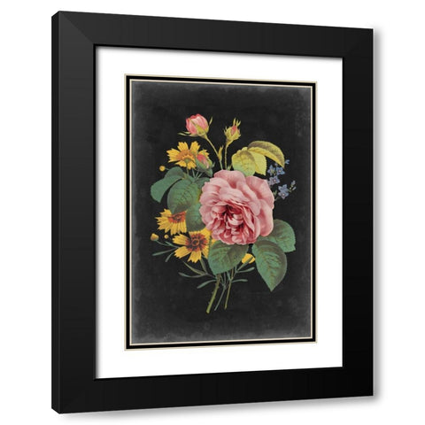 Rose Bouquet II Black Modern Wood Framed Art Print with Double Matting by Vision Studio