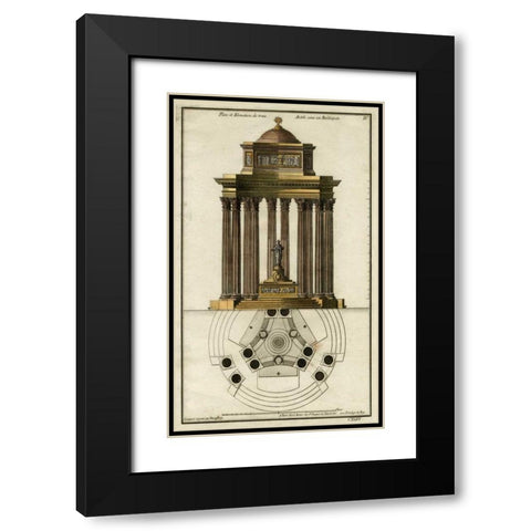 Deneufforge Architecture I Black Modern Wood Framed Art Print with Double Matting by Deneufforge