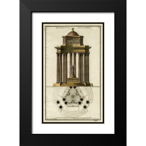 Deneufforge Architecture I Black Modern Wood Framed Art Print with Double Matting by Deneufforge