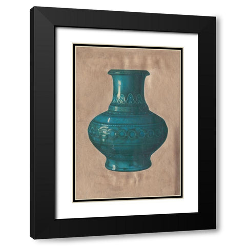 Chinese Earthenware I Black Modern Wood Framed Art Print with Double Matting by Vision Studio