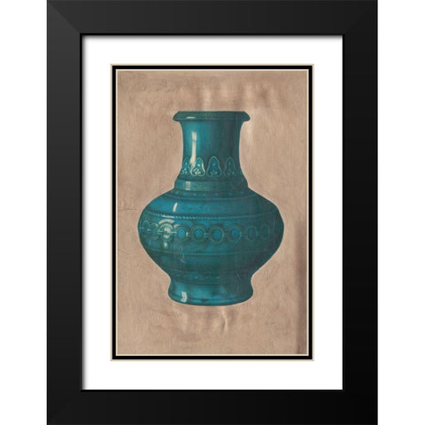 Chinese Earthenware I Black Modern Wood Framed Art Print with Double Matting by Vision Studio