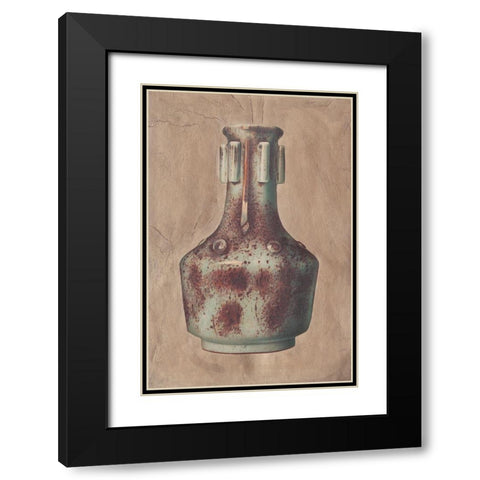 Chinese Earthenware II Black Modern Wood Framed Art Print with Double Matting by Vision Studio